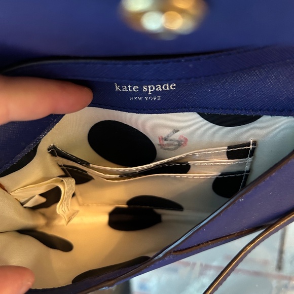 kate spade Dark Blue Purple Mini Crossbody With Gold Hardware - Picture 5 of 7